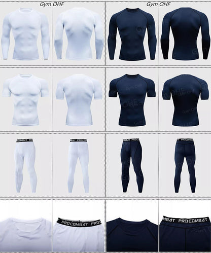 Thermal Man Underwear Set Spi/Der Compression T Shirt Leggings Yoga Sets Fitness