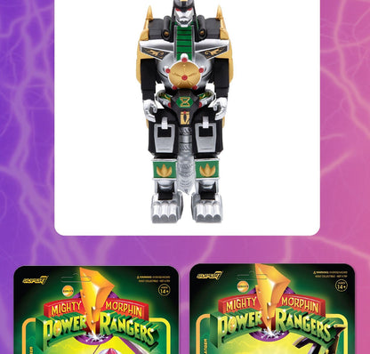 Em Estoque Super7 Mighty Morphin Power Rangers Carded Series 1 - Conjunto de Presente com Modelos Dragonzord, Red Ranger e Rita Repulsa