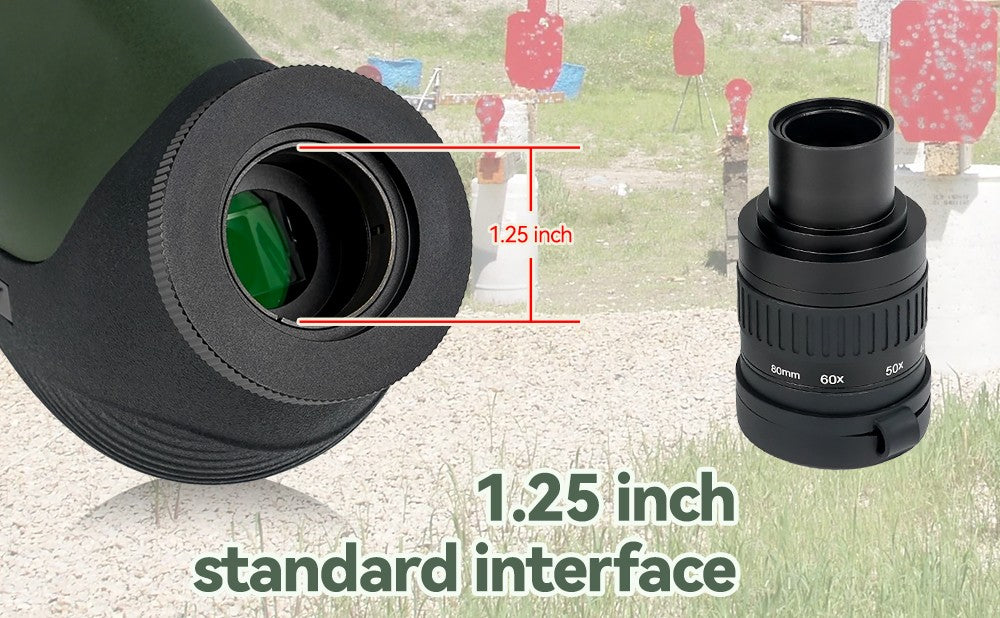 Telescópio terrestre Svbony SA412 20-60X80 com câmera Wi-Fi para fotografia e observação de pássaros