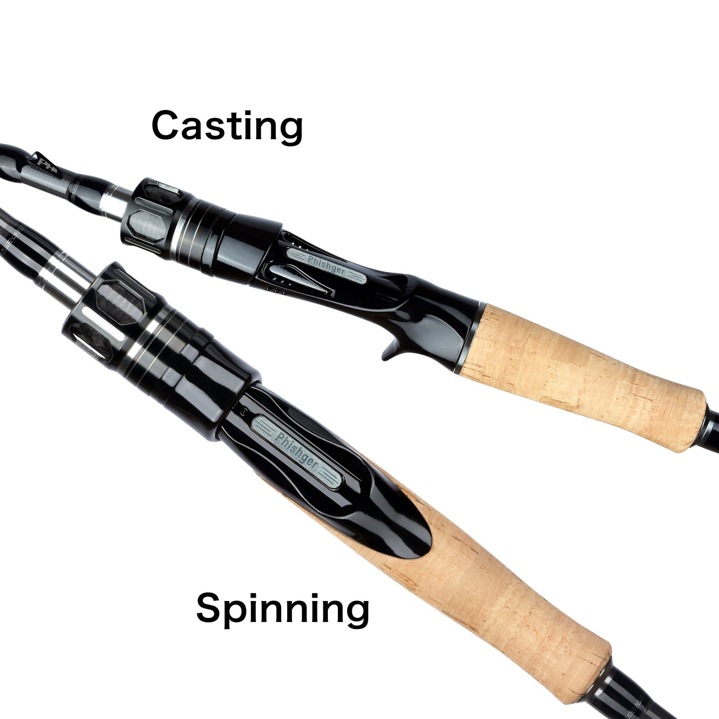 BIUTIFU Varas de Pesca Fuji para Spinning e Casting 1.98/2.1/2.4/2.7/3.0/3.3m Carbono T800 2 Pontas ML/M/MH/H Isca 5-80g Carretilha Vara Rápida