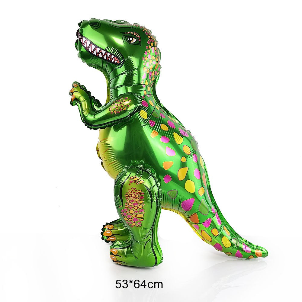 Dinosaur Party Decor 32inch Dinosaur Number Balloons 1-3 Year Olds Kid Birthday Baby Shower Matte Cartoon Foil Balloon Decors