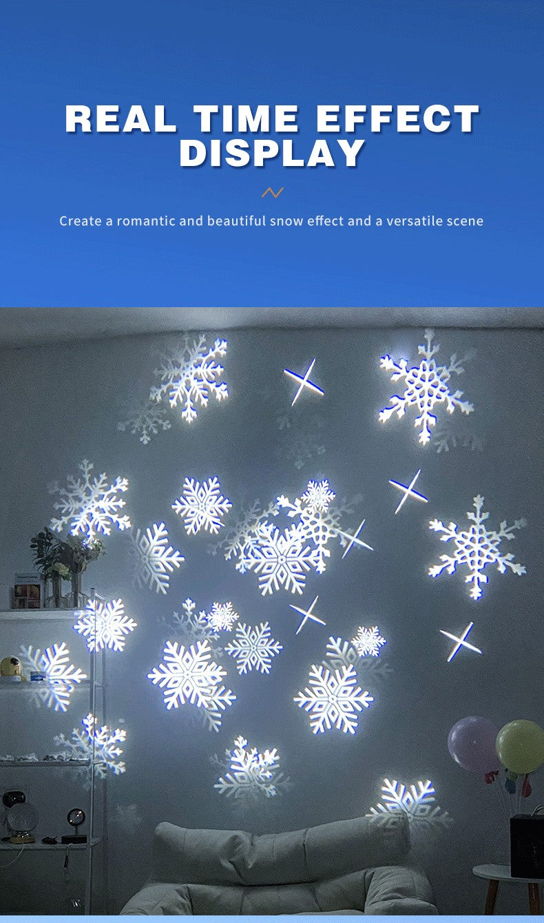High - Quality Snowflake Falling Projection Lamp for Holiday Decoration Create a Magical Snowy Scene