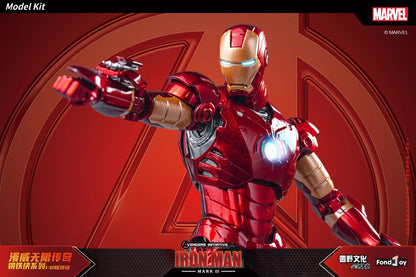 26CM Fondjoy Original Iron Man 1/7 MK42 MK43 1/12 MK1 MK2 MK3 MK4 MK5 MK6 Assembled Tony Stark Action Figure Collect Toy Gift
