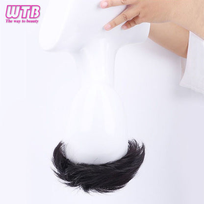 Peruca Curta Masculina de Cabelo Sintético Natural para Homens Jovens com Calvície, Queda de Cabelo, Linha Fina Alta, Aplique com Clipes