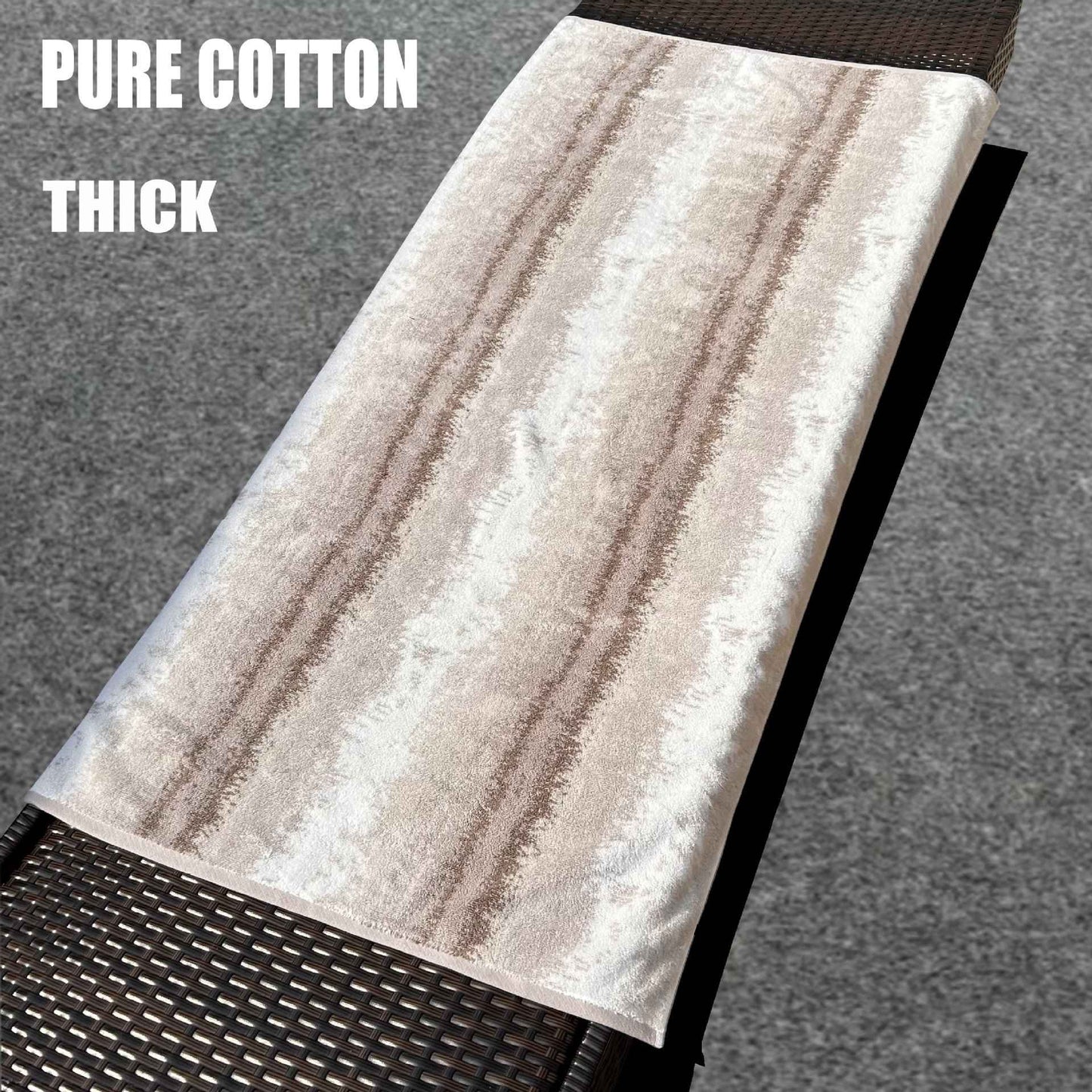 100% Cotton Thicked Gradient Color Bath Towel Yarn-dyed Jacquard Towels Absorbent Soft Beach Towels Bathroom Towel