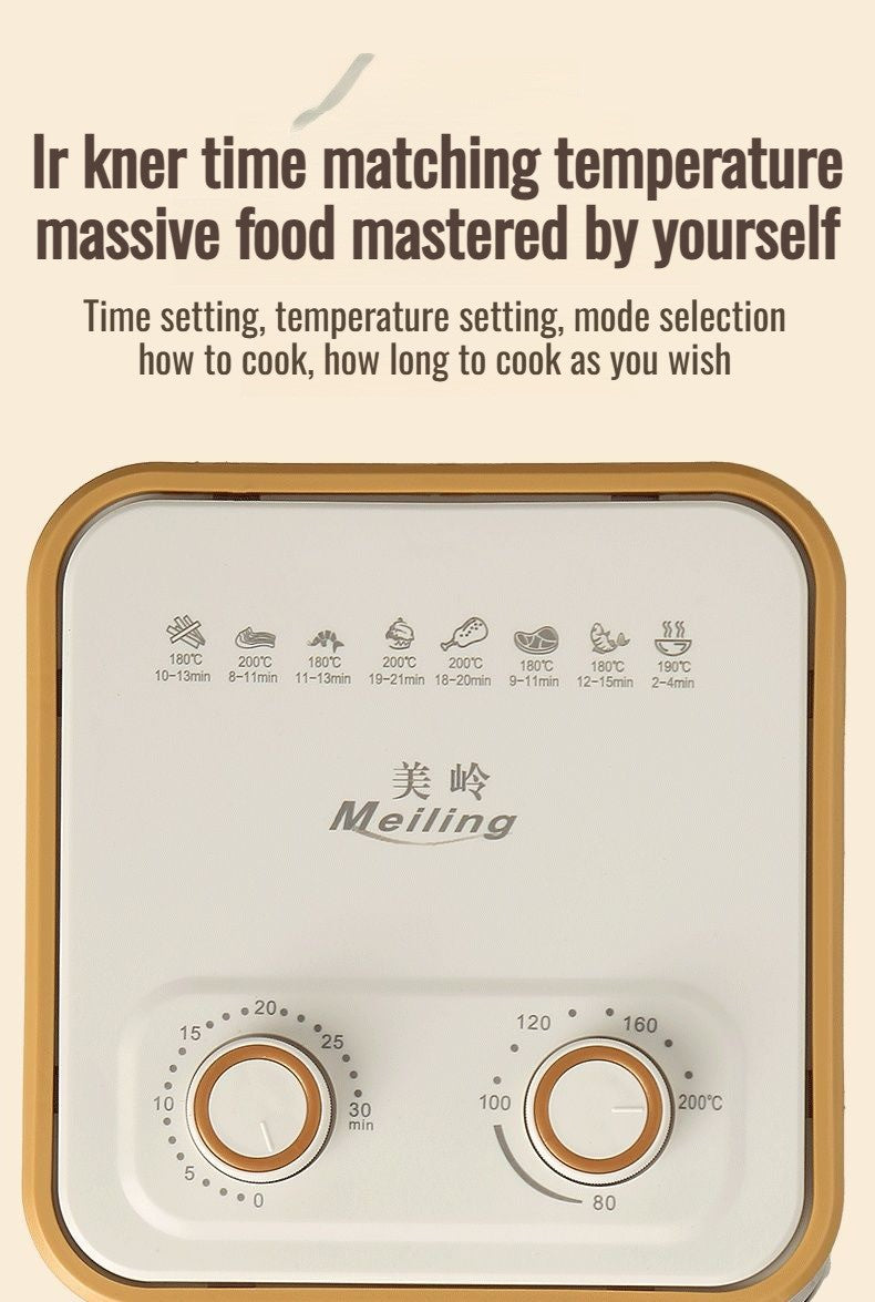 Home Smart Air Fryer Large Capacity Multifunctional Electric Fryer French Fry Machine Cooking Oven integrated Hot fryer Oven