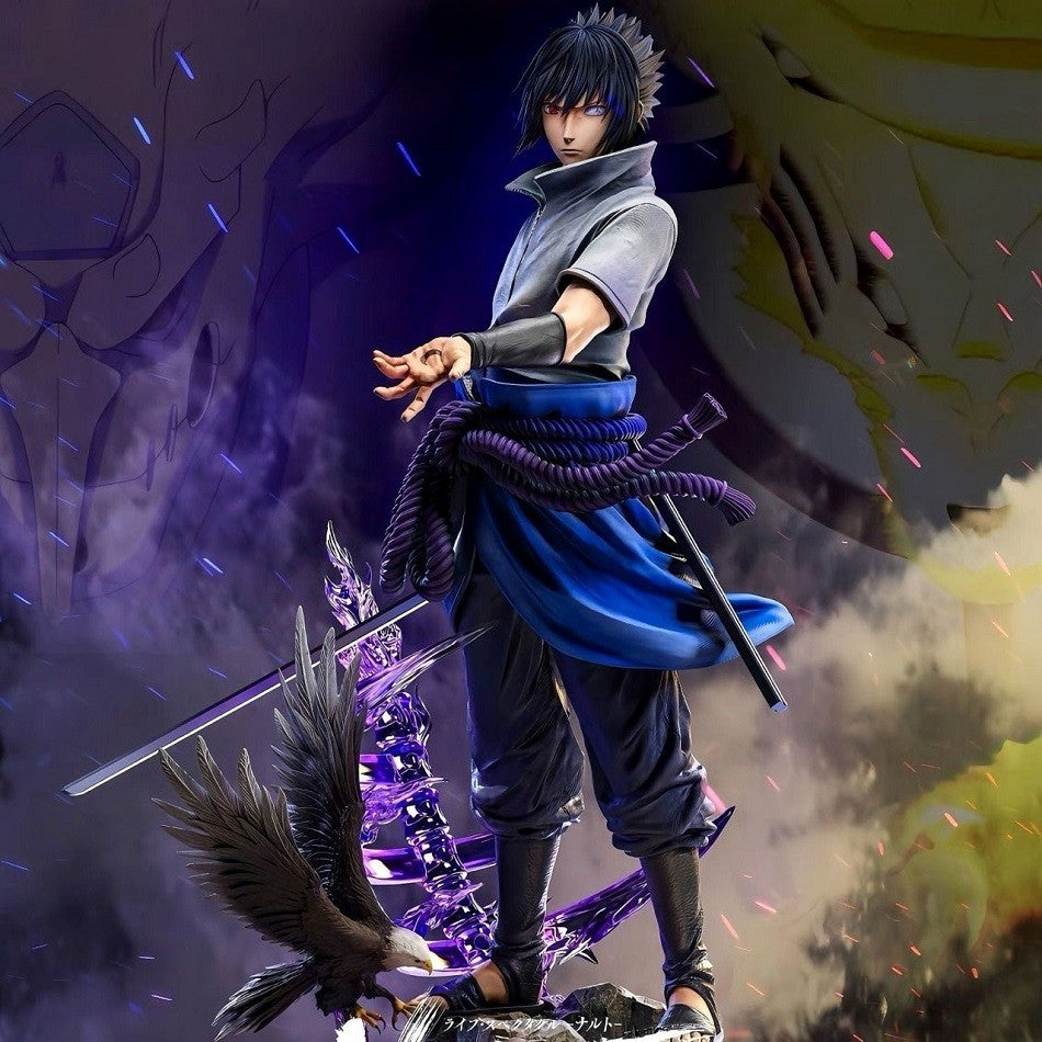 Boneco de Anime Naruto de 37cm Quente Rikudousennin Mode? Uzumaki Naruto Uchiha Sasuke Figuras de Ação GK PVC Coleção Modelo de Desenho Animado Brinquedo