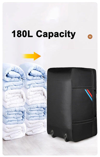 Bolsas de Rodinhas Dobráveis de Grande Capacidade, Mala de Viagem com Rodas, Sacola Impermeável, Bagagem de Rolamento para Fim de Semana