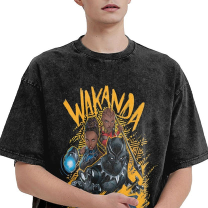 Men's Frgrt T Shirt Black Panther 100% Cotton Clothing Humorous Short Sleeve Crew Neck Tee Shirt 6XL T-Shirts