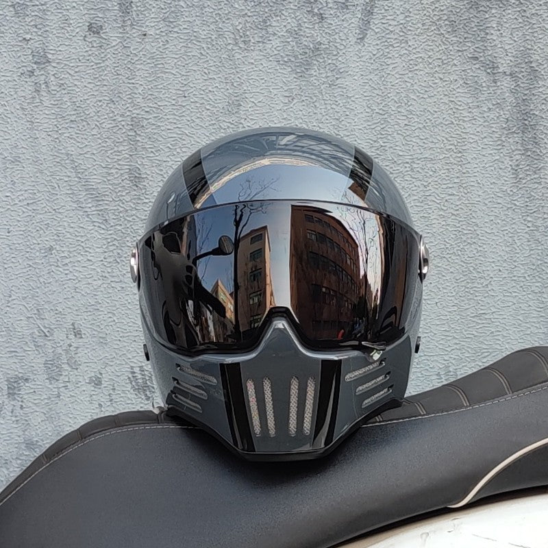 Capacete ORZ para moto de rosto inteiro Viseira de Chopper Retrô Capacete modular com aprovação DOT