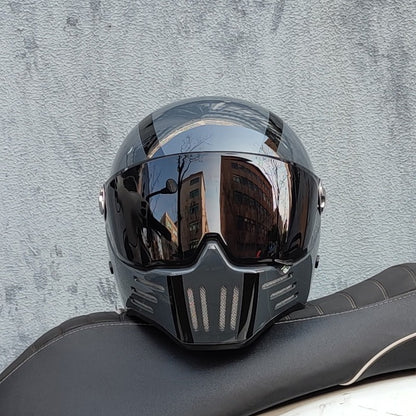 Capacete ORZ para moto de rosto inteiro Viseira de Chopper Retrô Capacete modular com aprovação DOT