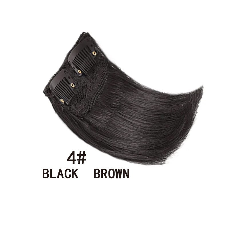10cm Extensão de Cabelo Sintético Curto Liso Invisible Pad Forro Lateral Superior da Cabeça Aplique para Mulheres