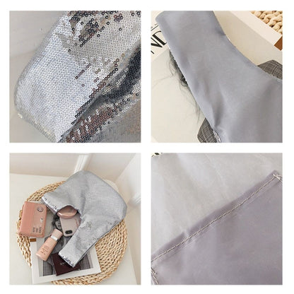 Ladies Trendy Fashion Reversible Sequin Evening Clutch Purse Women Girls Small Glitter Wrist Knot Bag