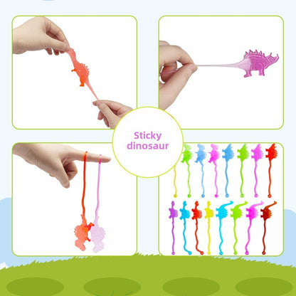 10-100 Pcs TPR Elastic Sticky Dinosaur Game Children Birthday Party Gift Kindergarten School Celebration Gift Bag Carnival Gifts