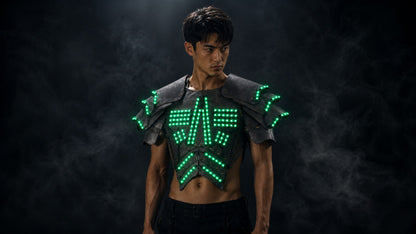 Cyber LED Glow Armor Cape – Illuminated Cosplay & Club Wear