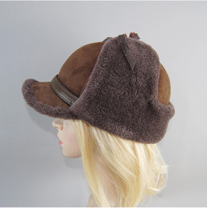 Chapéu Unissex De Lã E Pele Genuína, Novo, Inverno, Quente, Aviador, Russo Ushanka Com Abas Para As Orelhas, Couro Bovino Grosso, Quebra-Neve, Boné De Beisebol