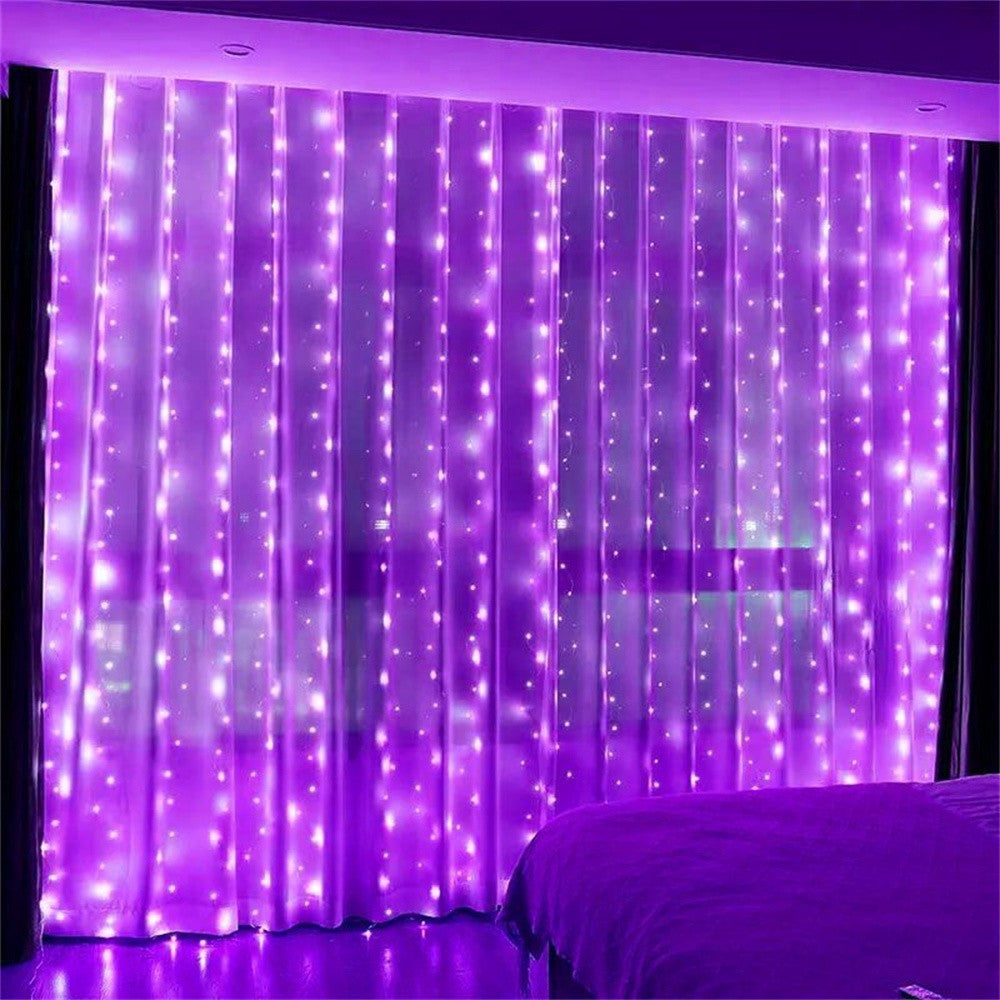 USB Curtain Lights - 8 Lighting Modes LED Fairy String Light for Christmas Halloween New Year Wedding Party Home Garden Decor