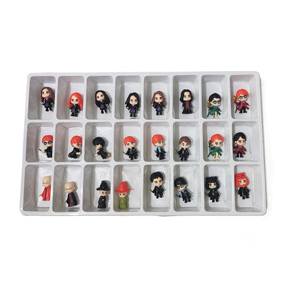 Marvel Christmas Advent Calendar Box Disney Mini Q Version Hulk Anime Figure Spiderman Iron Man Kids Toys 24pcs Figure Gift Box