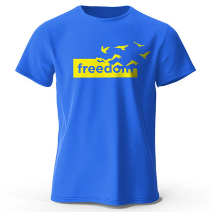 Men's The Freedom Letter Printed T-Shirt 100% Cotton Oversized Funny Graphic Tees for Men Women Summer Tops