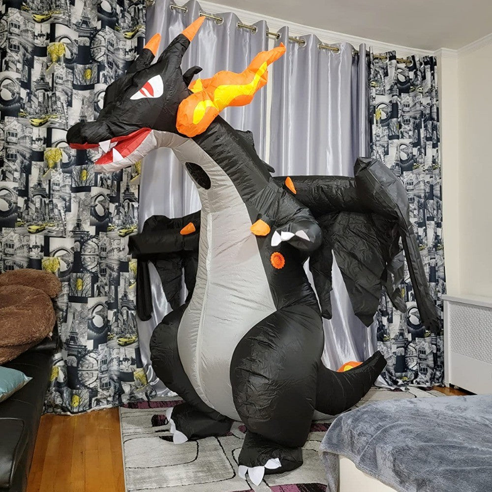 Dinosaur Inflatable Costumes for Adults Halloween Dragon Blow Up Suit Fire Breathing Evil Dragon for Party Fancy Dress Suit 2023