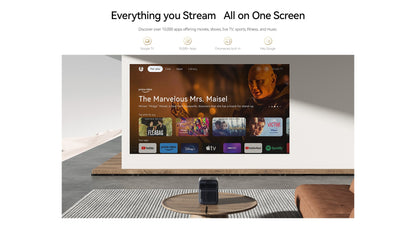 Wanbo Mozart 1 Pro 2025 4K 1200 Ansi Projector Google TV  1080P HDR10 MEMC HDMI 2.0 Sealed Beam Proyector Dual Wifi  20W Speaker