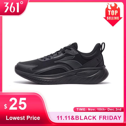361 Degrees SoftFlow 3 Men's Running Shoes Autumn Leather Lightweight Shock-absorption Fitness Commuting Sneakers Male 672432232