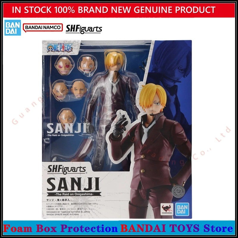 Atacado Bandai 100% Genuíno One Piece Model Kit Anime Figures SHF Monkey D Luffy Nami Shanks Roronoa Zoro Romance Dawn