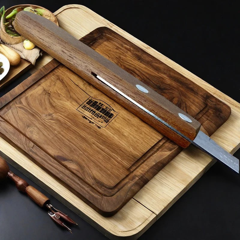 Kitchen knife with sawtooth edge, steak knife, wooden handle, stainless steel 1/2/4/8 piece set, kitchen accessory fruit knife