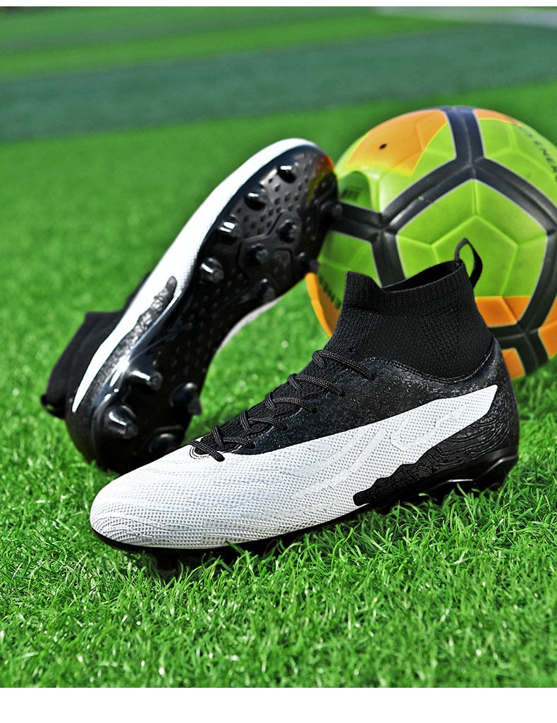 New Men Sport Soccer Shoes Training Boys Football Boots Outdoor Adult Long Spikes Non Slip Cleats Breathable Match Comfortable