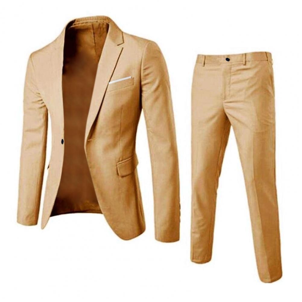 Blazer Pants Men Suit Korean Style Slim Fit Buttons Formal Suit Temperament Single breasted Spring Business Suit Pants