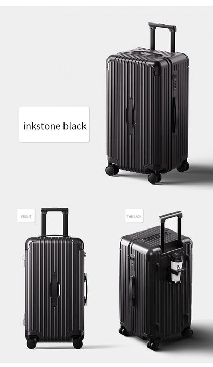 New Process Plastic Frame Suitcase 20-inch Carry-on Luggage 28-inch Thickened Trolley Case Large Capacity Travel Bag with Passwo