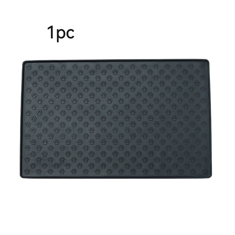 Tapete de alimentação de silicone para animais de estimação 60*40cm, tapete de comida para gatos e cães com proteção contra derramamento, tapete de refeição para gatos e cães com tigela de água,