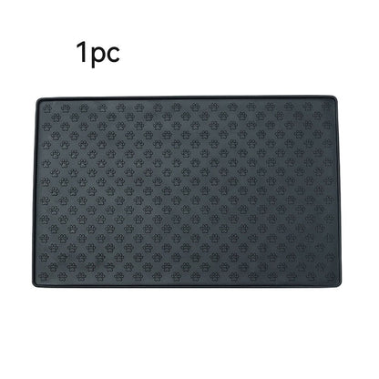 Tapete de alimentação de silicone para animais de estimação 60*40cm, tapete de comida para gatos e cães com proteção contra derramamento, tapete de refeição para gatos e cães com tigela de água,