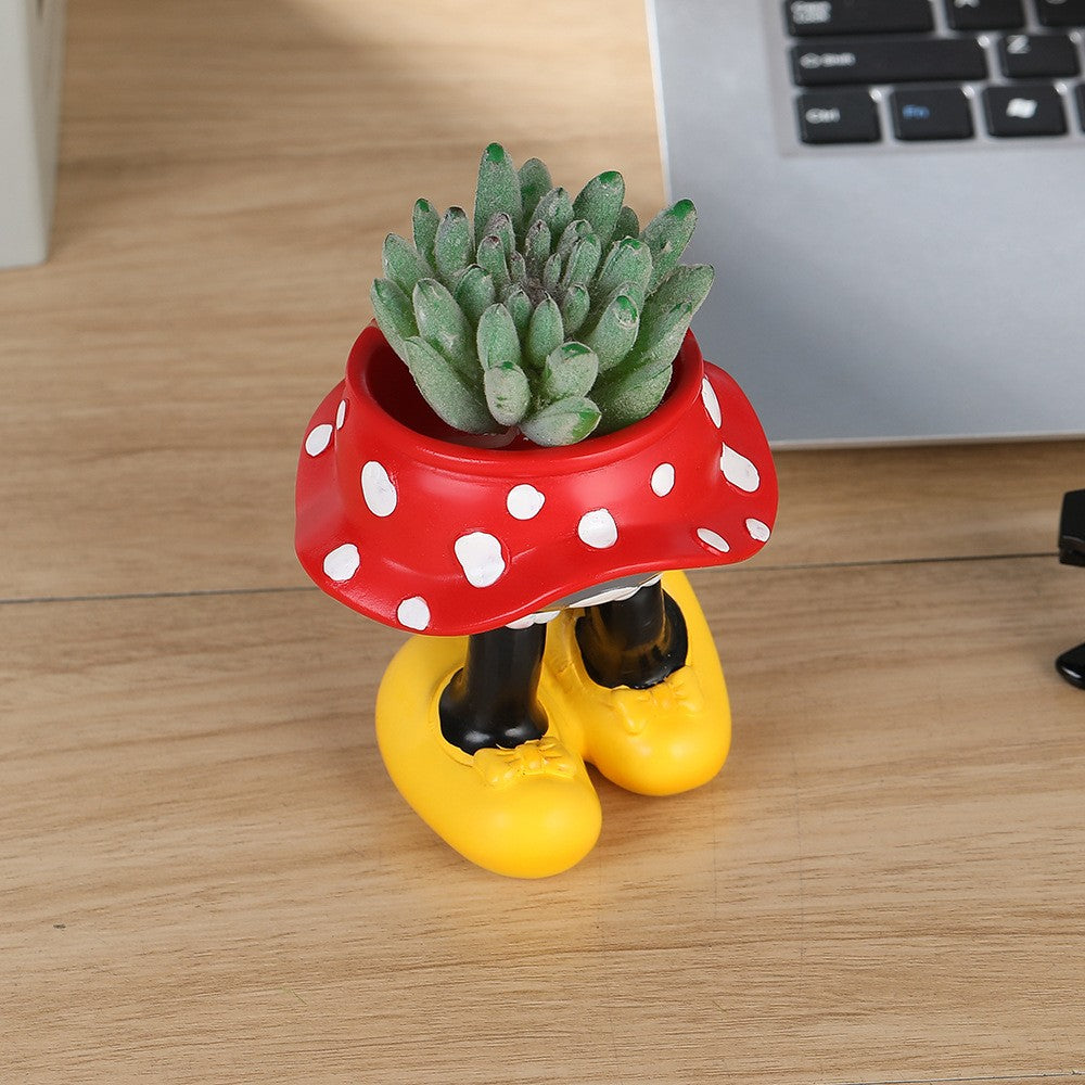 Vaso de Flores de 9 cm da Disney Mickey Mouse Saia Vaso de Flores Criativo Modelo de Vestido de Desenho Animado Suculentas Vaso de Plantas Enfeites de Jardim Vasos de Flores Engraçados Decoração