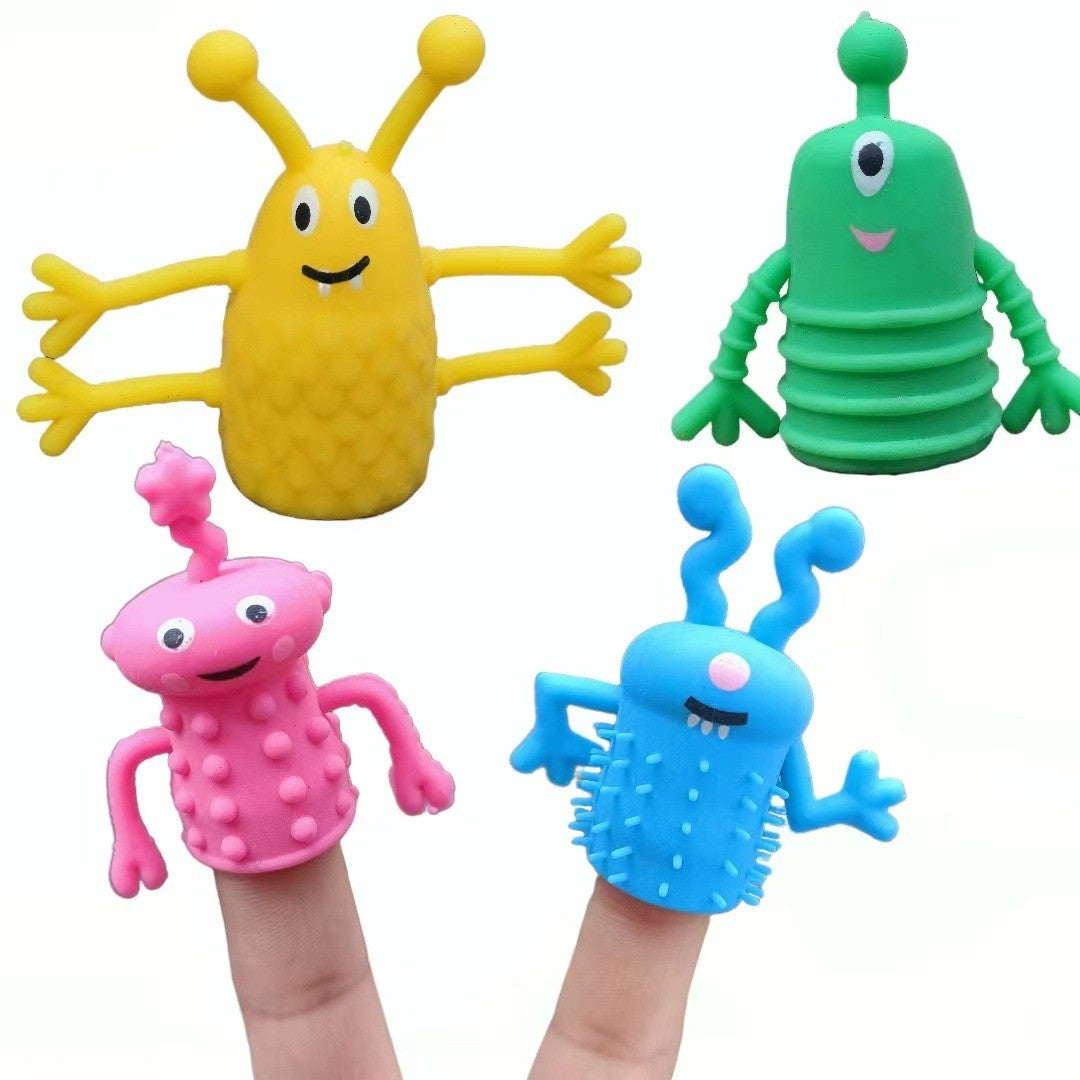 5/10/20Pcs Animal Finger Puppet Finger Monster Finger Cover Stress Relief Sensory Toys Kids Birthday Party Favors Pinata Filler