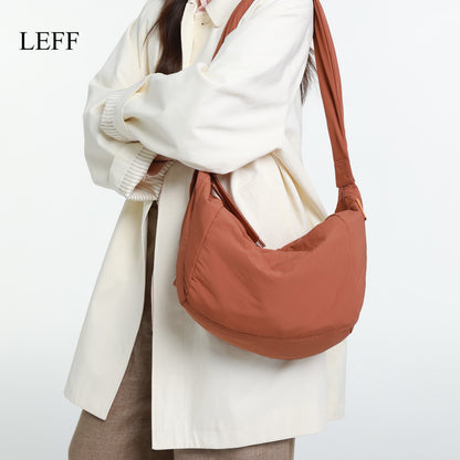 LEFF Simple Women's Crossbody Bag 2025 New Travel Casual Bag Outdoor Waterproof High Quality Shoulder Bag Uinsex Solid Colored
