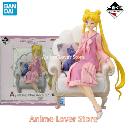 Em Estoque Original Bandai Ichiban Kuji Sailor Moon Coleção Princesa Estilo Antigo Bonecos de Ação Sailor Guardiã Eterna Brinquedos