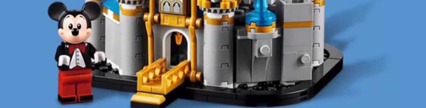 Brinquedo de bloco Lego 40478 mini castelo Disney enfeite de decoração de mesa de brinquedo presente para meninos e meninas