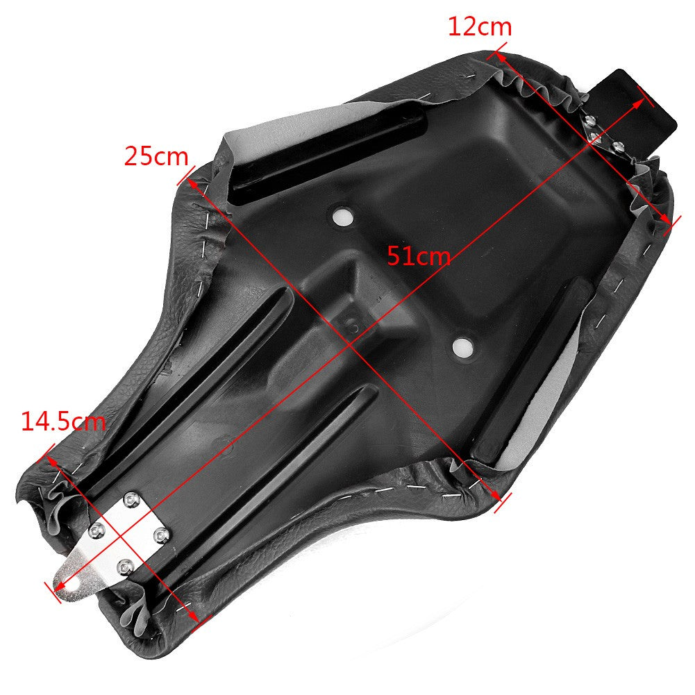 Banco Duplo Dianteiro Traseiro Preto para Piloto e Passageiro para Motocicleta Harley Sportster XL883 1200 Custom 72 48 2004-2016