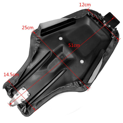 Banco Duplo Dianteiro Traseiro Preto para Piloto e Passageiro para Motocicleta Harley Sportster XL883 1200 Custom 72 48 2004-2016