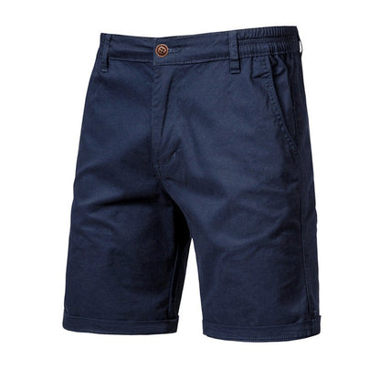 Men Summer Soild Cotton Shorts For Man Casual Business Shorts Elastic Waist Sport Beach Shorts Gym Running Shorts Male Clothing