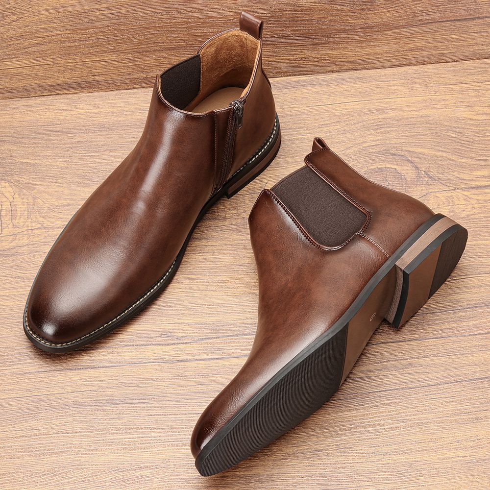 2025 New Chelsea Men Boots Fashion Brand Comfortable Leather Boots