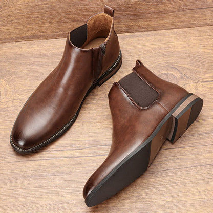 2025 New Chelsea Men Boots Fashion Brand Comfortable Leather Boots