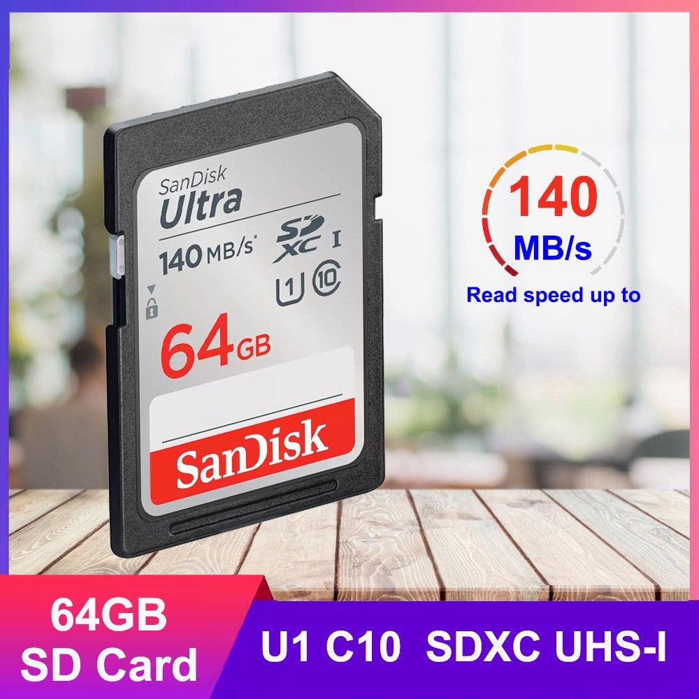 Cartão SD SanDisk 32 GB SDHC 64 GB 128 GB 256 GB Cartão SDXC Cartões de memória C10 Velocidade de leitura de até 200 MB/s U3 V30 Cartões Flash 4K UHD para Câmera
