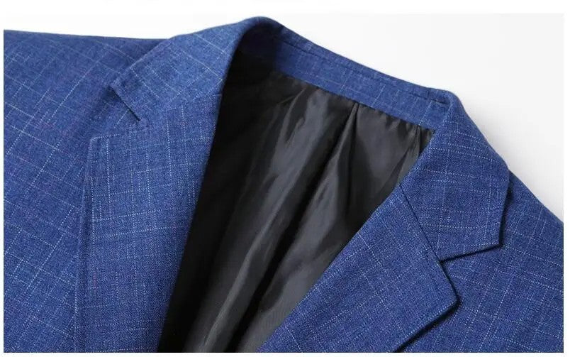 Men Plaid Blazers Jackets Formal Wear Suits Coats New Spring Autumn Male Business Casual Slim Fit Blazers Coats Men's Clothing 4