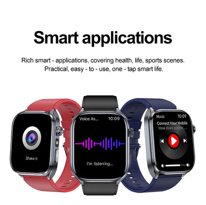 Smartwatches 2025: Novo ECG+PPG, relógio feminino e masculino, ácido úrico, pressão arterial, oxigênio no sangue, análise corporal, gordura corporal, chamadas BT, lanterna de LED.