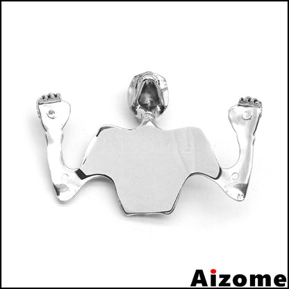 Capacete de Motocicleta com Farol Crânio Capacete Decorativo Figura para Harley Viseira de Farol Personalizada Enfeite de Esqueleto de Aço Adesivo
