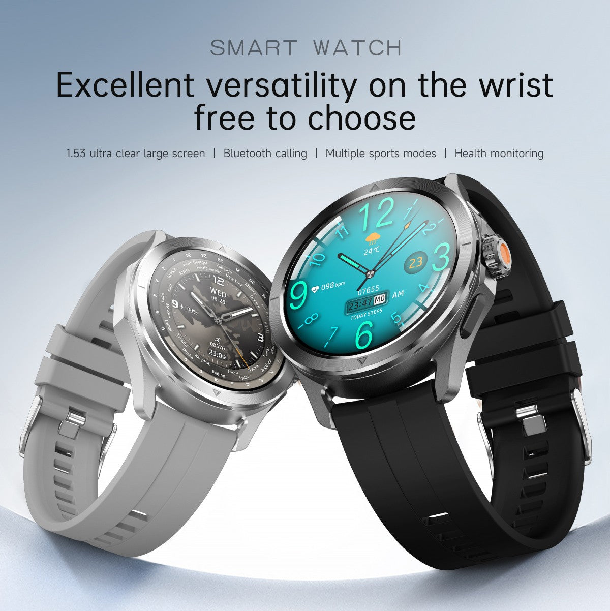 Novo Para Xiaomi S4 Ultra Outdoor Sports Smart Watch Masculino 1,53 polegadas AMOLED NFC GPS Bússola Frequência cardíaca À prova d'água Chamada BT Smartwatch