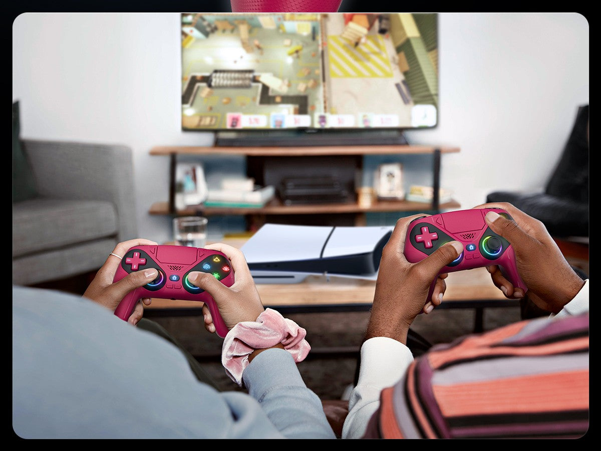 Controller For Playstation5 PS5/PS5 Pro/Slim/PC,RGB Wireless Gamepad Hall Effect Trigger Marco/Turbo Anti-Drift Game Joystick
