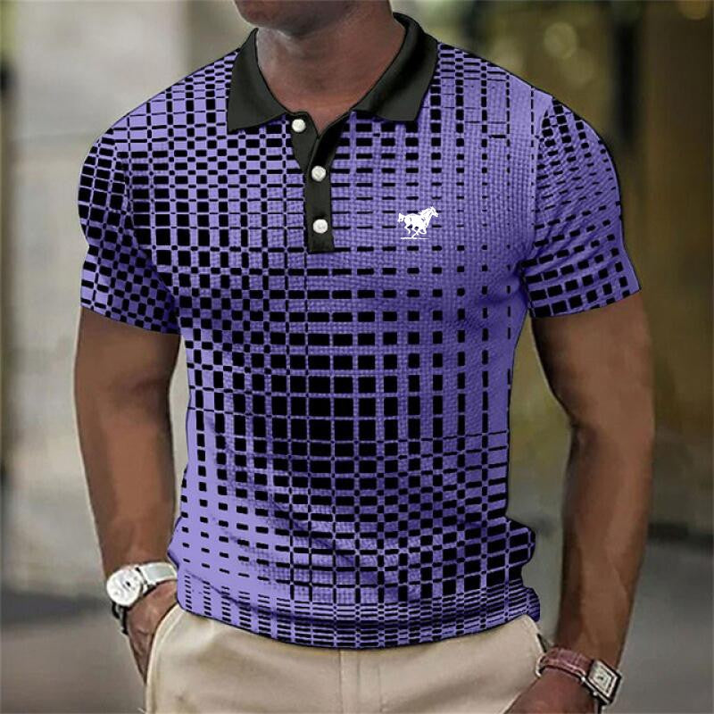 New Trending Men Summer Short Sleeve Fashion Casual Polo Shirt .
